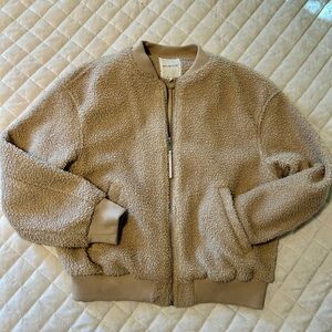 Anthropologie Avec Les Filles Sherpa Teddy Bomber Jacket